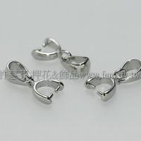 U形項鍊墜飾夾頭正白-10mm-5個