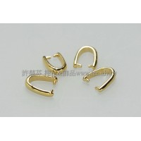 U形項鍊墜飾夾頭金色-7mm-2個