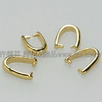 U形項鍊墜飾夾頭金色-7mm-2個