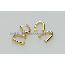 U形項鍊墜飾夾頭金色-7mm-2個