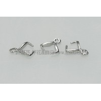 大花瓣形墜飾夾頭正白-7x1.4mm-5個