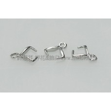 大花瓣形墜飾夾頭正白-7x1.4mm-5個