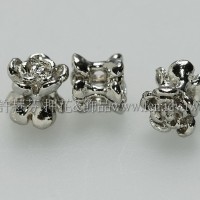 雙面朵花鏤空-連接墜飾代白5.4x5.8mm-1包-4個