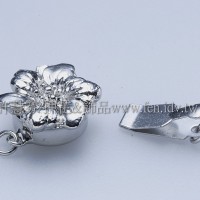 山茶花項鍊接頭正白14x16mm-1包-2個