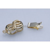 大提琴項鍊接頭金色7x16mm-1包-2個