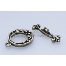 圓形雕花鍊條配件青古美A:20x15mm B:5x21mm-1包-2對