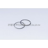 18mm壓花圓形銅製圈-1包-5個