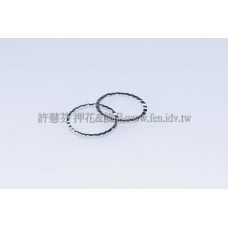 18mm壓花圓形銅製圈-1包-5個