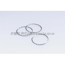 16mm壓花圓形銅製圈-1包-5個