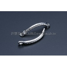 雙孔螺旋彎曲連接配件代白15mm-8個