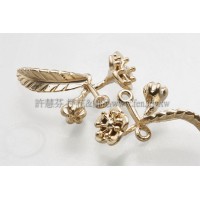 花與葉連接頭-金22*12mm-1個
