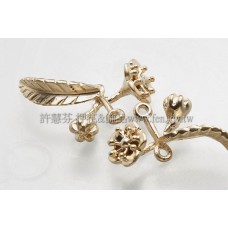 花與葉連接頭-金22*12mm-1個