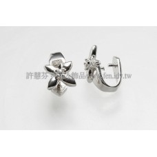 小仙丹鑽墜飾夾頭正白-11*7mm-1個