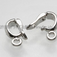 D形墜飾夾頭正白-10*5mm-2個