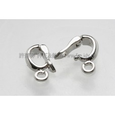 D形墜飾夾頭正白-10*5mm-2個