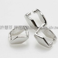 ㄇ形墜飾夾頭正白4*6mm-4個