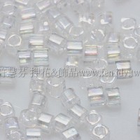 1.5mm方管日本珠-透明彩虹水晶色-5g