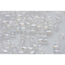 1.5mm方管日本珠-透明彩虹水晶色-5g