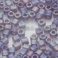 1.5mm方管日本珠-透明彩虹冰霜紫色-5g