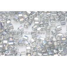 1.5mm方管日本珠-透明彩虹灰鑽石色-5g