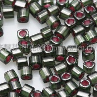 1.5mm方管日本珠-橄欖綠灌銀和桃紅-5g