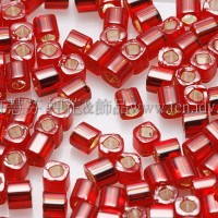 1.5mm方管日本珠-酒紅內灌銀色-5g