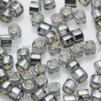 1.5mm方管日本珠-灰色灌銀色-5g