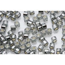 1.5mm方管日本珠-灰色灌銀色-5g