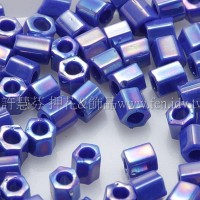 3mm方管日本珠不透明彩虹海軍藍色--10g