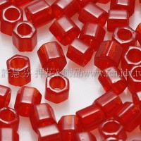 3mm方管日本珠彩虹紅寶石色--10g