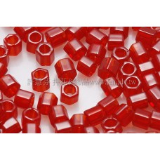 3mm方管日本珠彩虹紅寶石色--10g
