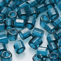 3mm方管日本珠透明卡普里藍色--10g