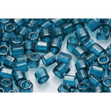 3mm方管日本珠透明卡普里藍色--10g