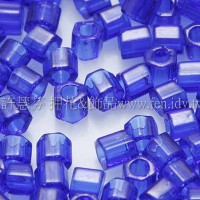 3mm方管日本珠透明鈷藍色--10g