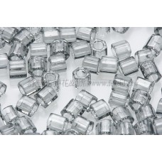 3mm方管日本珠透明灰鑽石色--10g