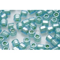 3mm方管日本珠水藍內鑲黃水仙色--10g