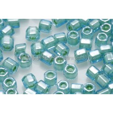 3mm方管日本珠水藍內鑲黃水仙色--10g