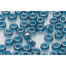 3mm圓管日本珠透明珠光藍青色--10g