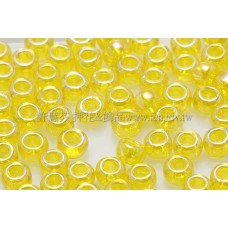 3mm圓管日本珠透明彩虹檸檬黃色--10g