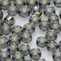 3mm圓管日本珠灰內灌銀色--10g