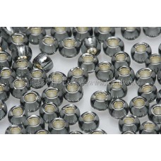 3mm圓管日本珠灰內灌銀色--10g