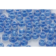 3mm圓管日本珠天藍內鑲不透明藍色--10g