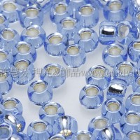 3mm圓管日本珠天藍內灌銀色--10g