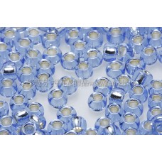 3mm圓管日本珠天藍內灌銀色--10g