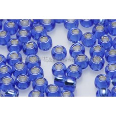 3mm圓管日本珠深藍內灌銀色--10g