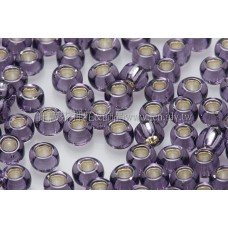 3mm圓管日本珠紫灌銀色--10g