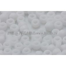 3mm圓管日本珠不透明霜雪白色--10g