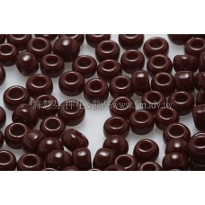 3mm圓管日本珠不透明深咖啡紅色--10g
