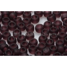 3mm圓管日本珠透明霧面深紅紫色--10g