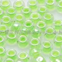 3mm圓管日本珠亮彩螢光綠色--10g